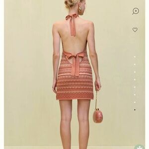 Cult Gaia backless Knit halter Dress XS NWT